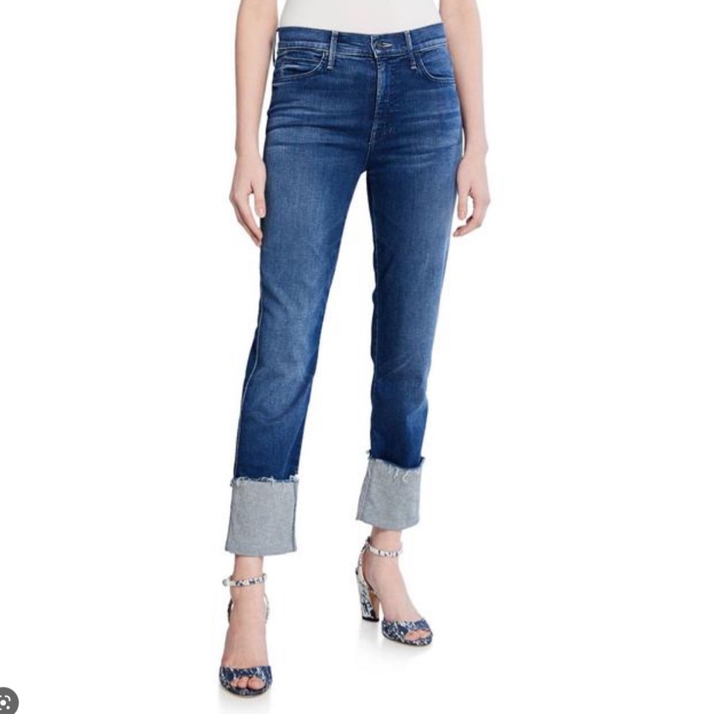 Mother “Pony Boy” Ankle Fray Cuffed Jeans